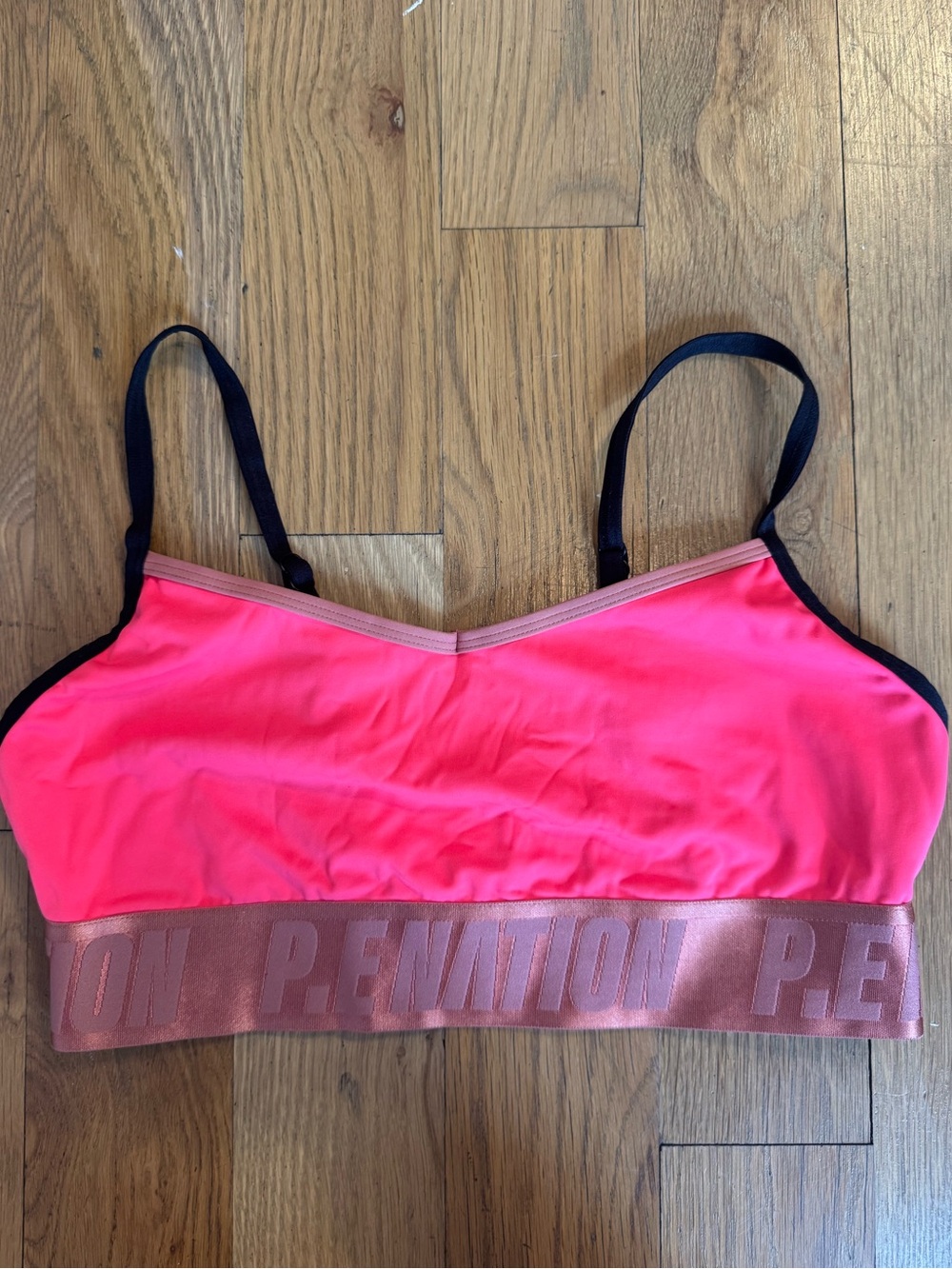 P.E Nation Neon Logo Elastic Sports Bralette